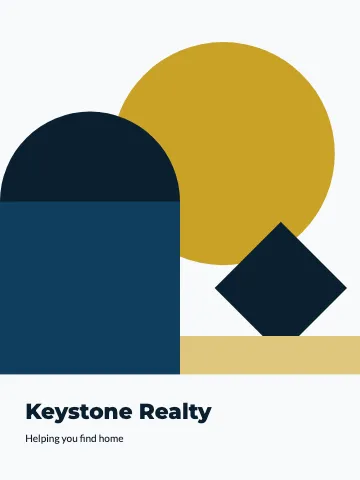 Real estate bauhaus shapes canvas print template
