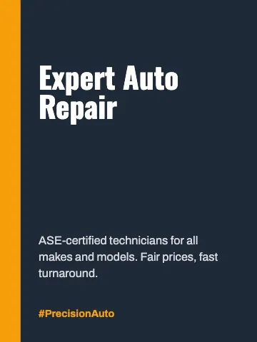 Auto repair bold type canvas print template