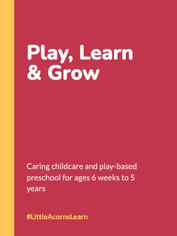 Daycare & preschool bold type canvas print template