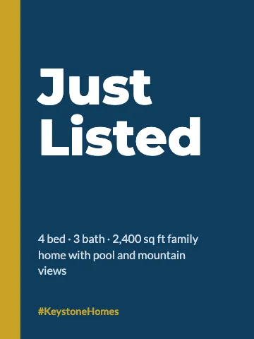 Real estate bold type canvas print template