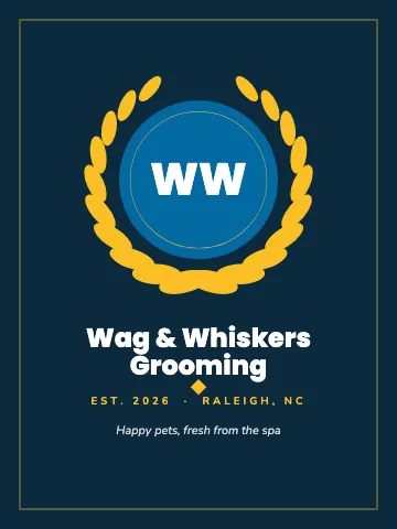 Pet grooming established canvas print template