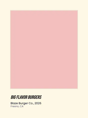 Burger joint gallery mat canvas print template