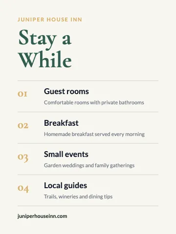 Hotel & B&B services list canvas print template