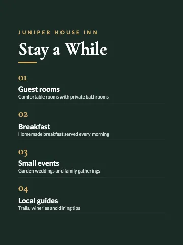 Hotel & B&B numbered manifesto canvas print template