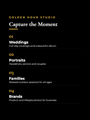 Photography & creative numbered manifesto canvas print template