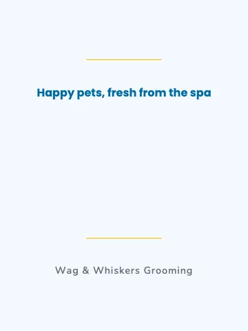 Pet grooming quote canvas print template