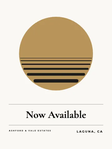 Luxury homes sunset poster canvas print template