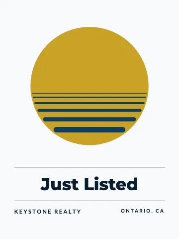 Real estate sunset poster canvas print template