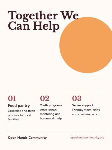 Nonprofit & charity swiss grid canvas print template