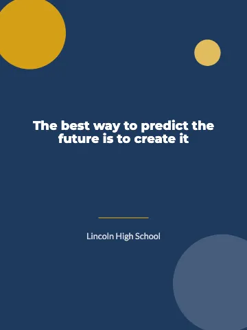 High school big message classroom poster template