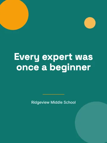 Middle school science big message classroom poster template