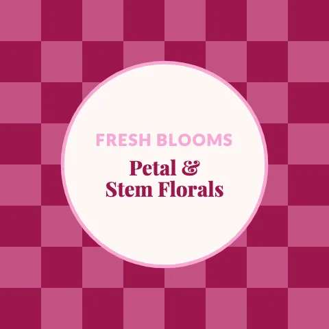 Florist checkerboard coaster template