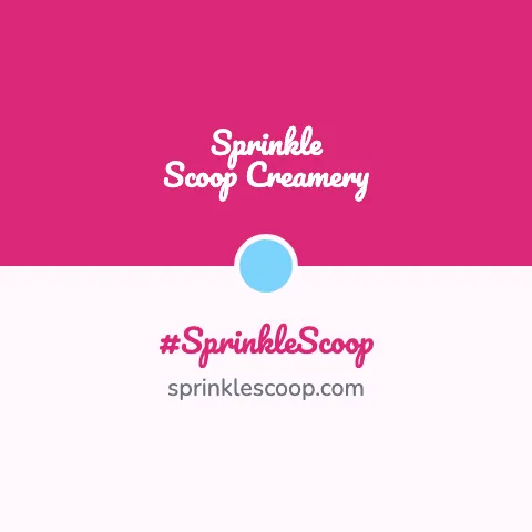 Ice cream shop two-tone coaster template