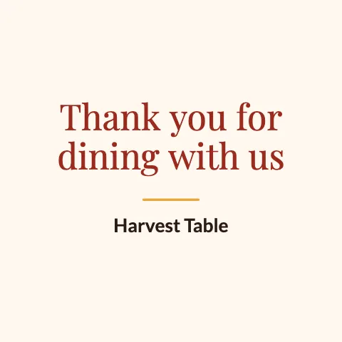 Restaurant thank you coaster template