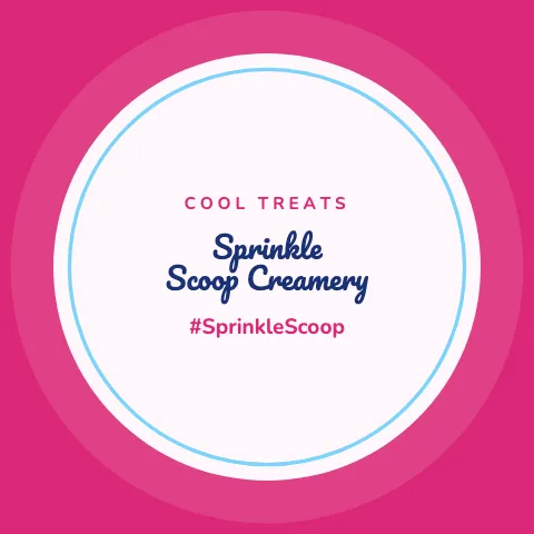 Ice cream shop rings coaster template