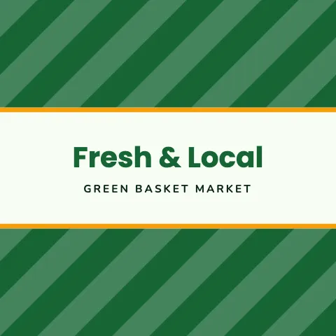 Grocery & market stripe band coaster template