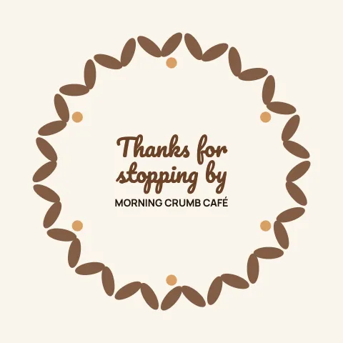 Café & bakery wreath coaster template