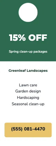 Landscaping offer door hanger template