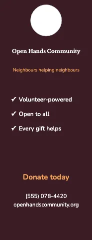 Nonprofit & charity services door hanger template