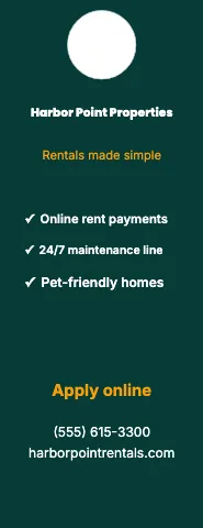 Property management services door hanger template