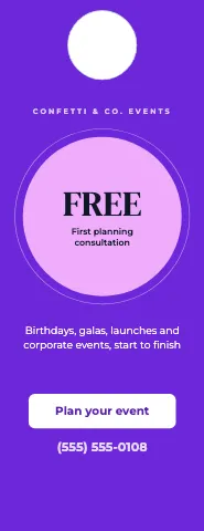 Event planner badge & note door hanger template