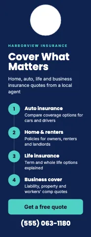 Insurance agency numbered steps door hanger template