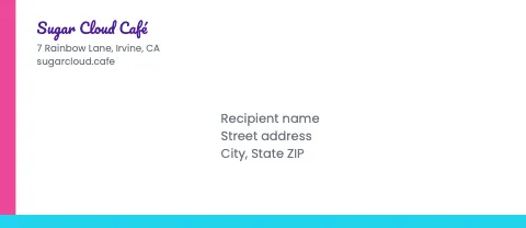 Desserts & boba colour band envelope template