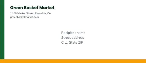 Grocery & market colour band envelope template