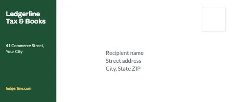 Accounting & tax side block envelope template