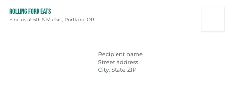 Food truck classic envelope template
