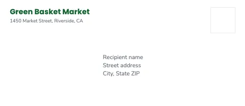Grocery & market classic envelope template