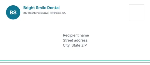 Medical & dental monogram envelope template