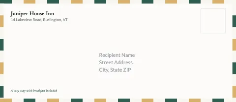 Hotel & B&B airmail envelope template