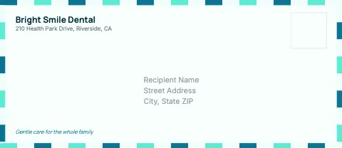 Medical & dental airmail envelope template