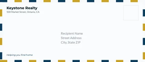 Real estate airmail envelope template