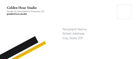 Photography & creative diagonal bands envelope template