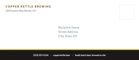 Brewery & bar footer band envelope template