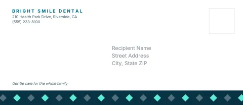 Medical & dental pattern edge envelope template