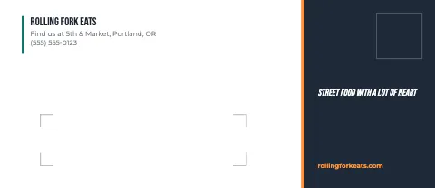 Food truck window envelope template