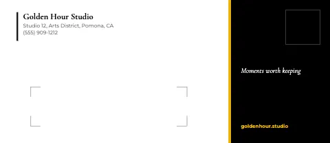 Photography & creative window envelope template