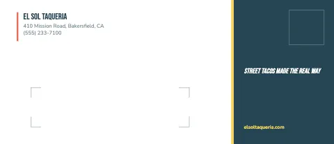 Taqueria window envelope template