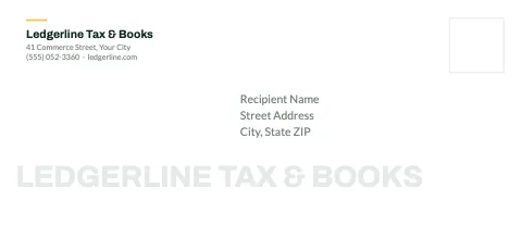 Accounting & tax wordmark envelope template