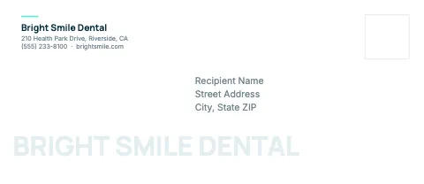 Medical & dental wordmark envelope template