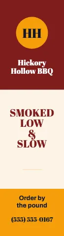 BBQ smokehouse colour blocks flag template