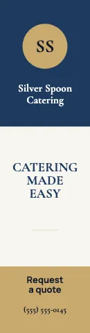 Catering colour blocks flag template