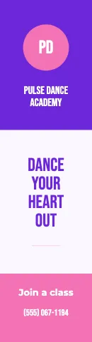 Dance studio colour blocks flag template