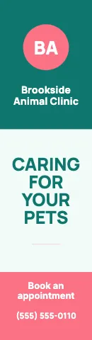 Veterinary clinic colour blocks flag template