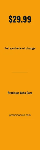 Auto repair offer flag template