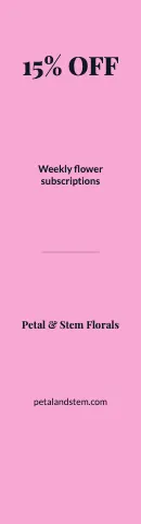 Florist offer flag template