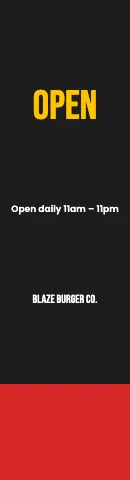 Burger joint open flag template